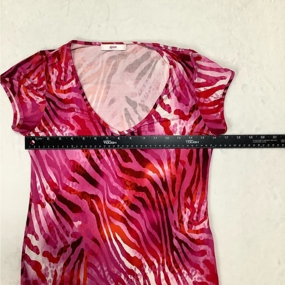 Leggiadro V-neck Shirt Sz 2 Pink Print - Picture 4 of 6